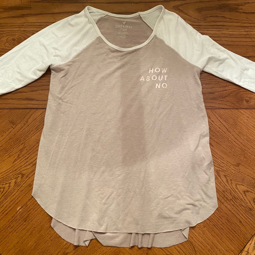 “How about no” 3/4 sleeves top